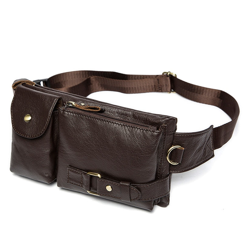 Fashion Waist Bag Leather Fanny Pack for Men 82027