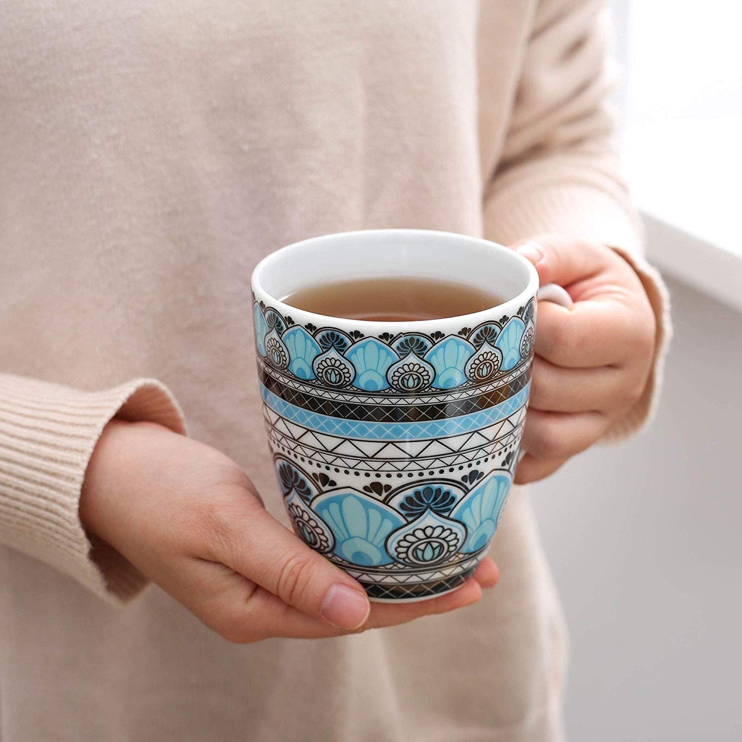Blue Stoneware Ceramic Dinnerware Set for 4 SKU 70103