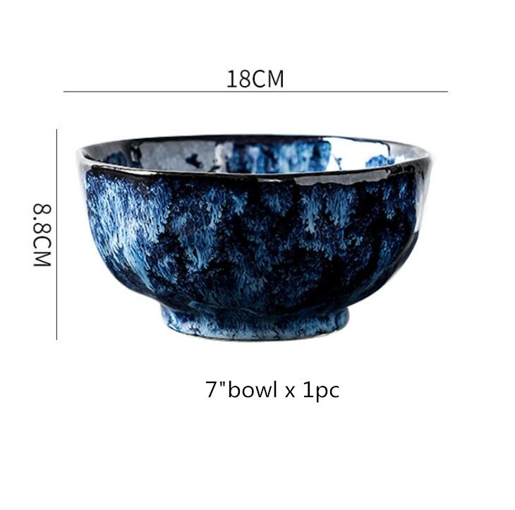 Premium Blue Stoneware Ceramic Dinnerware SKU 70085