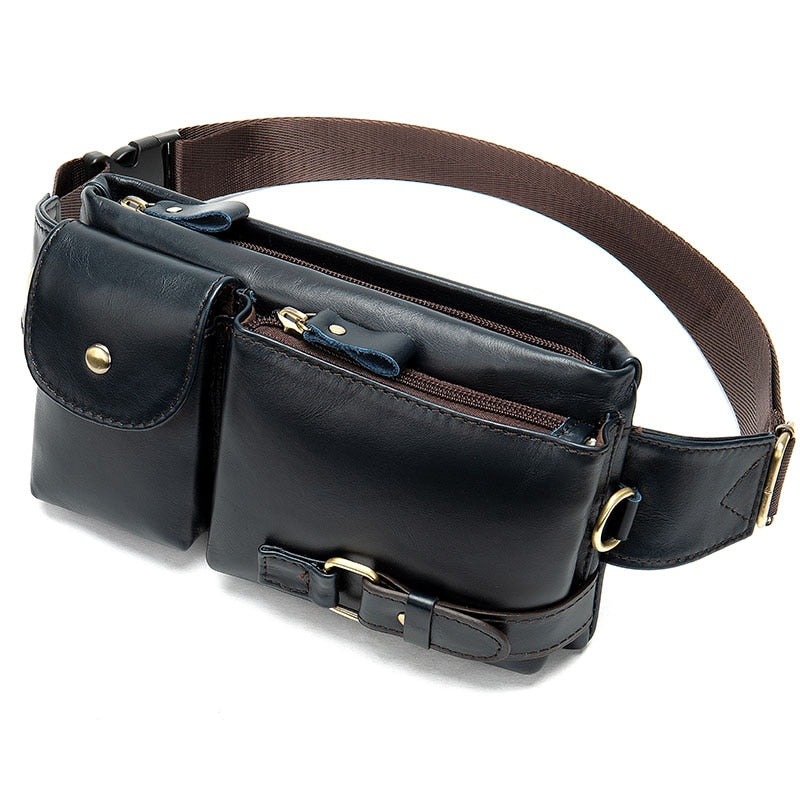 Fashion Waist Bag Leather Fanny Pack for Men 82027