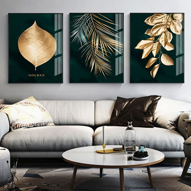 Golden Leaf Art Print on Canvas