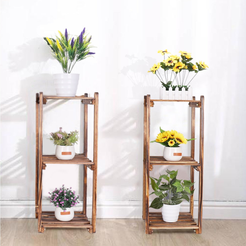 Solid Wood Plant Pot Stand for Indoor and Outdoor SKU 35009