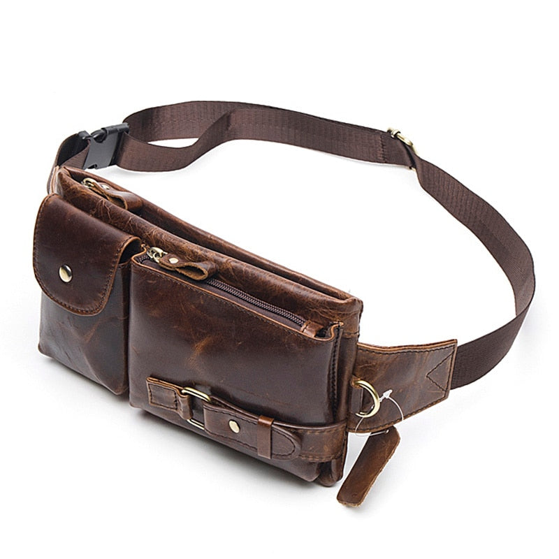 Fashion Waist Bag Leather Fanny Pack for Men 82027