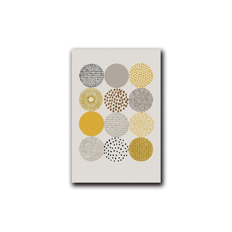 Modern Geometric Shape Art Print on Canvas