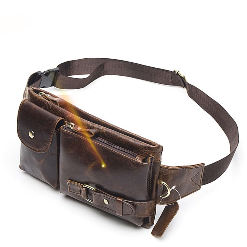 Fashion Waist Bag Leather Fanny Pack for Men 82027