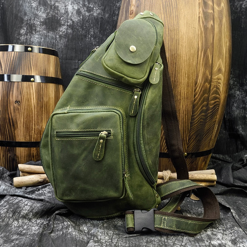 Leather Chest Bag for Men