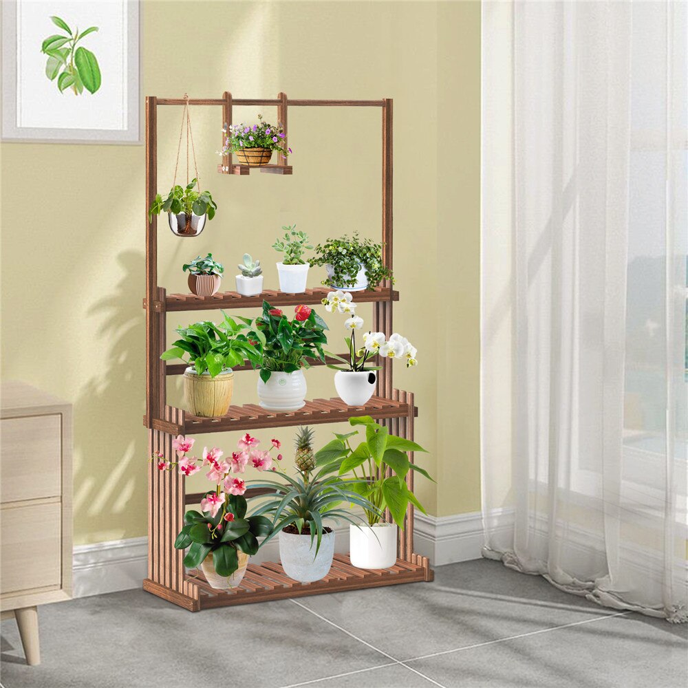 Solid Wood Plant Pot Stand for Indoor and Outdoor SKU 35015
