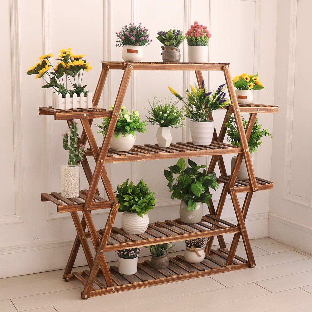 oak plant pot stand Solid Wood Plant Pot Stand for Indoor and Outdoor SKU 35012