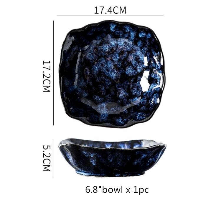 Premium Blue Stoneware Ceramic Dinnerware SKU 70085