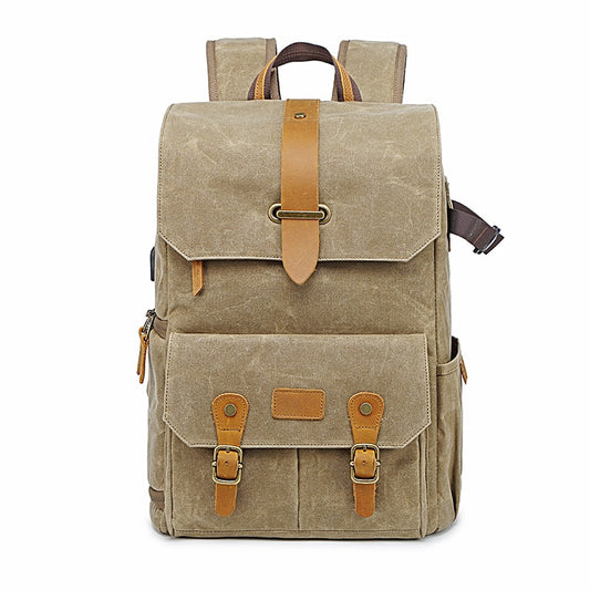 Waterproof Canvas Camera Backpack Bag