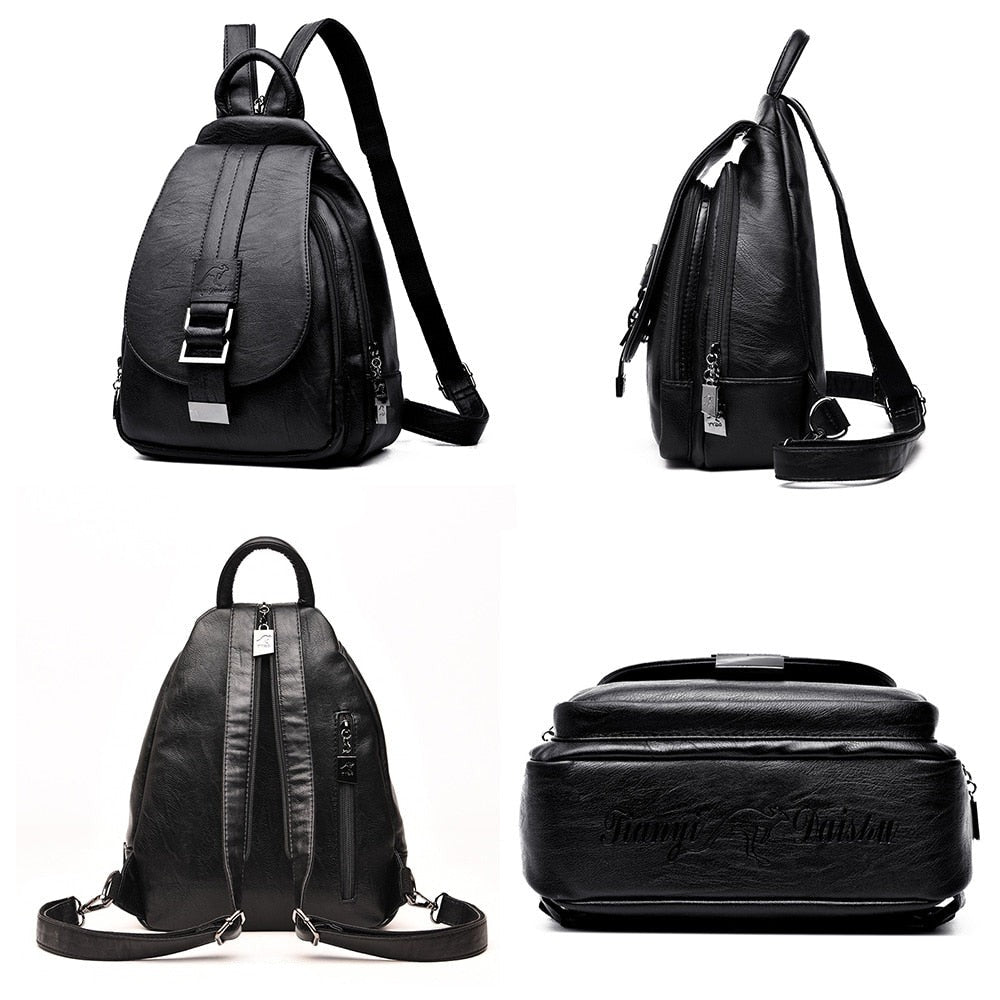 Cute Bookbag PU Leather Backpack Purse for Women 82035