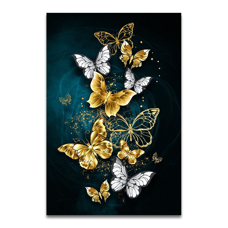 Butterflies in Wonderland Art Print on Canvas