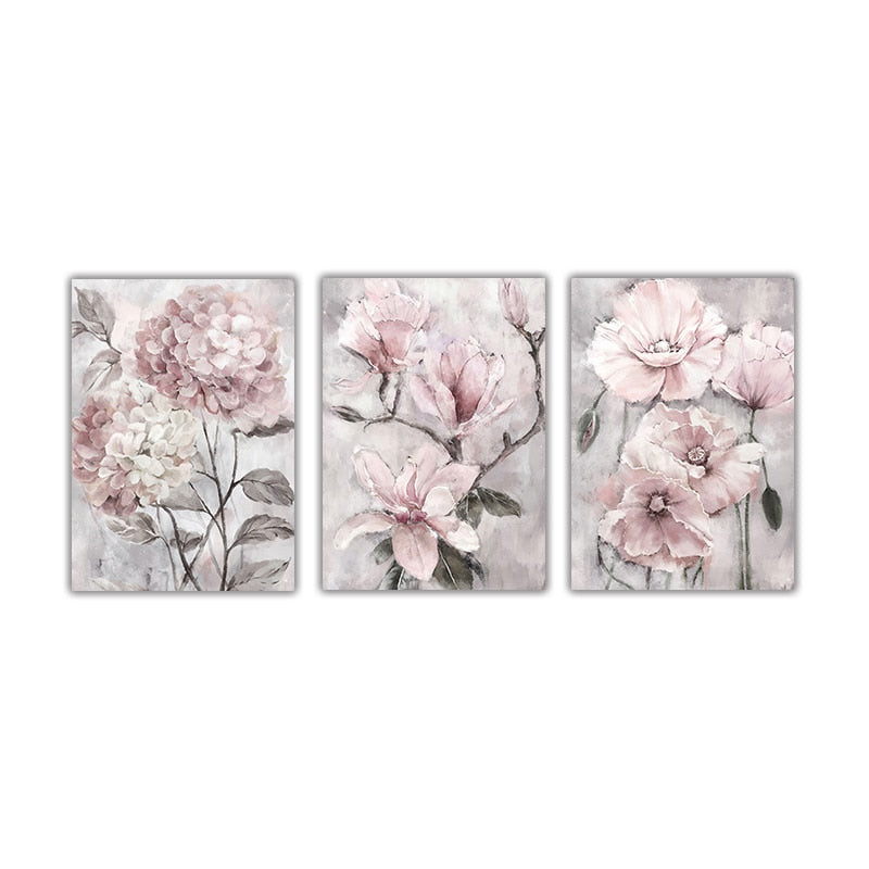 Pink Flower Art Print on Canvas