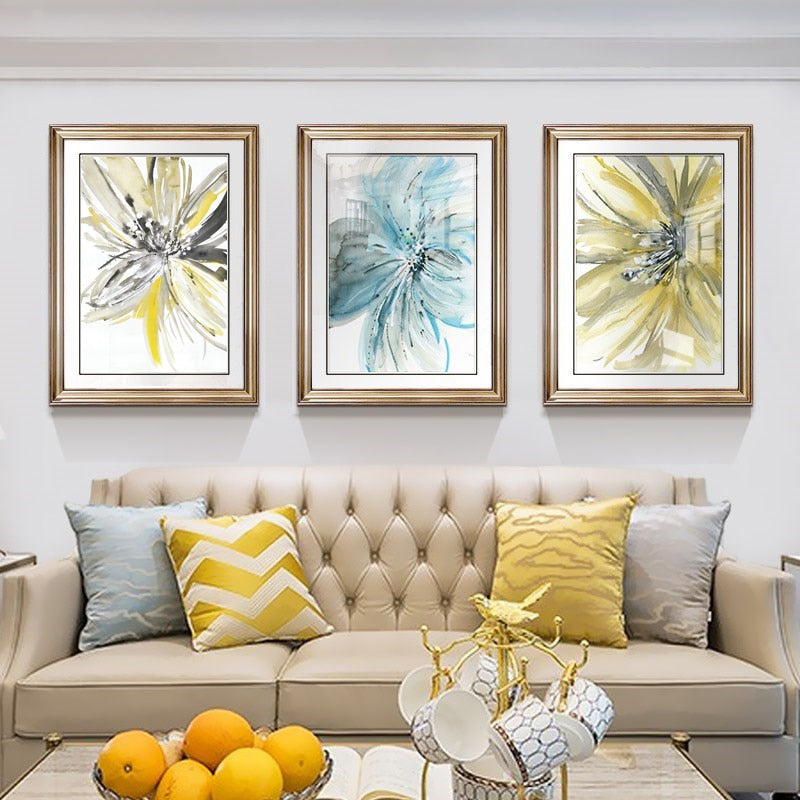 Watercolor Flower Art Print on Canvas