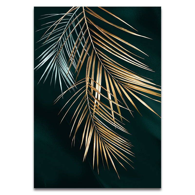 Golden Leaf Art Print on Canvas