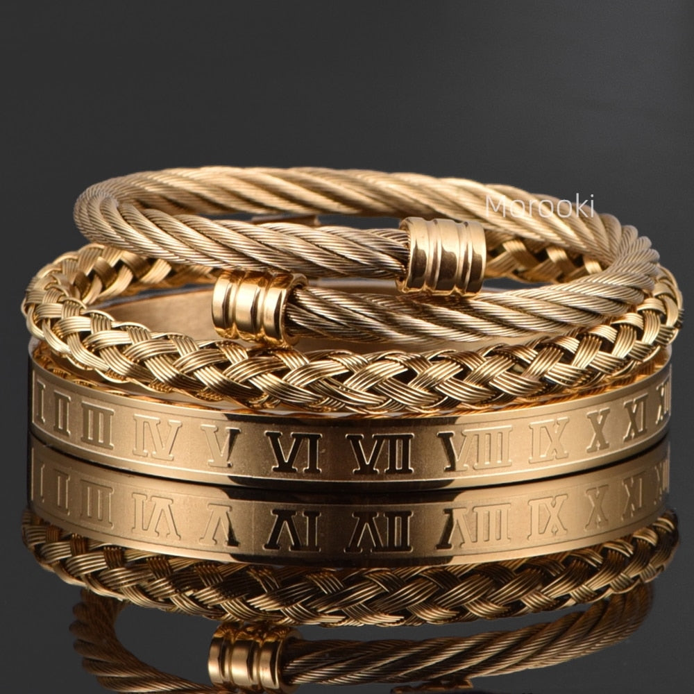 Stainless Steel Charm Bracelet for Men