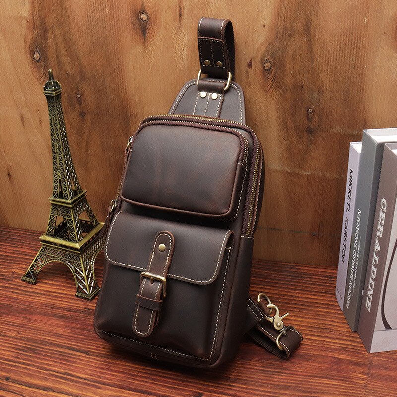 Leather Chest Bag for Men