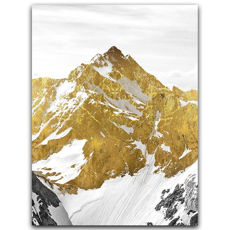 Snow Mountain Art Print on Canvas