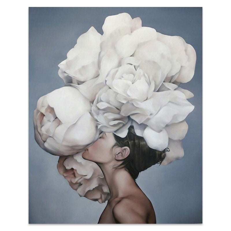 Floral Woman Art Print on Canvas S2