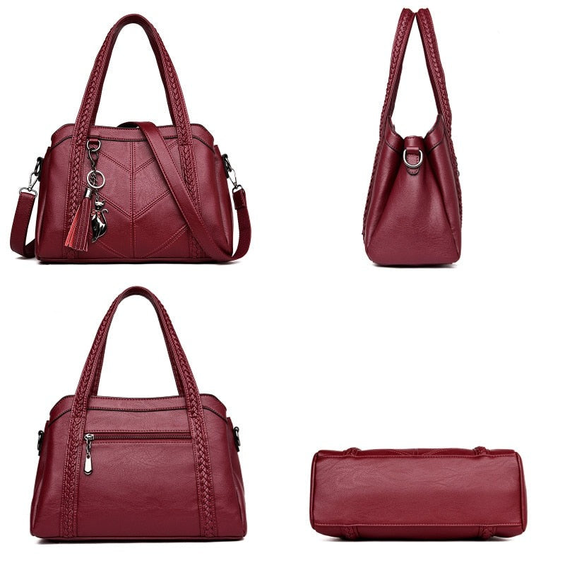 Leather Shoulder Purse Handbag for Women 83004