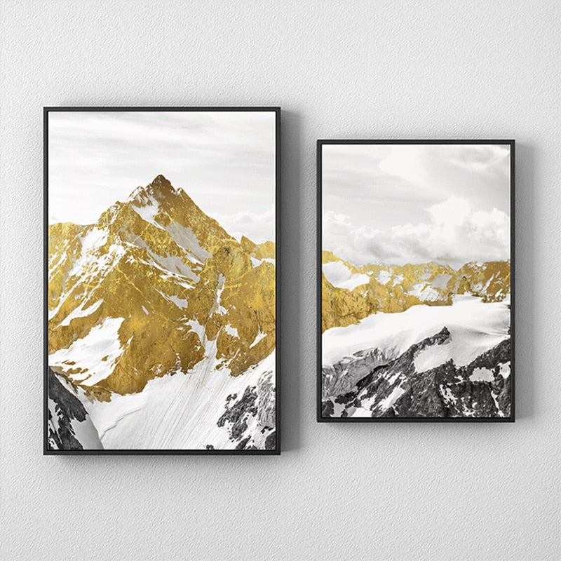 Snow Mountain Art Print on Canvas