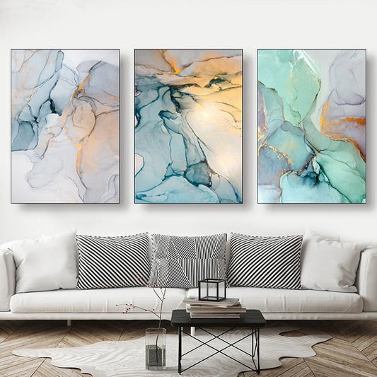 Abstract Watercolor Art Print on Canvas