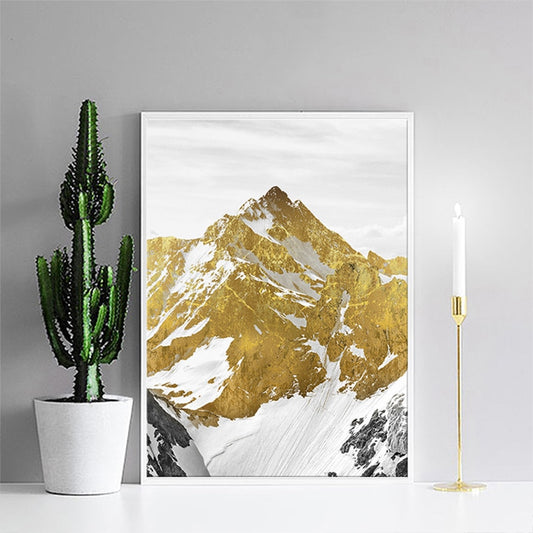 Snow Mountain Art Print on Canvas