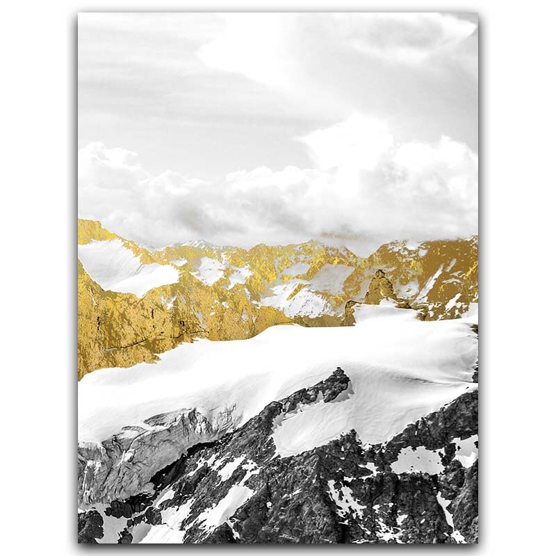 Snow Mountain Art Print on Canvas