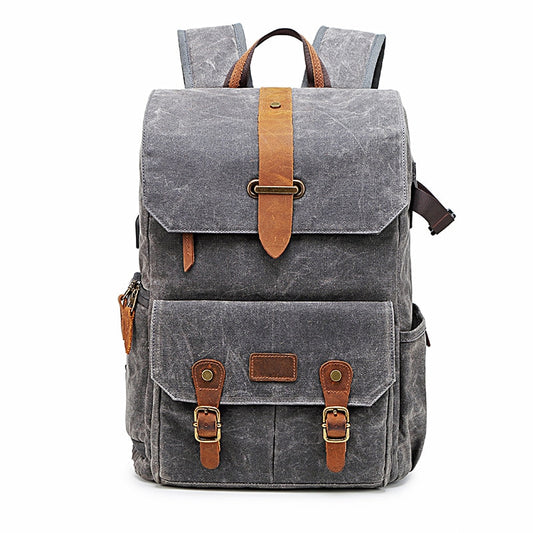 Waterproof Canvas Camera Backpack Bag
