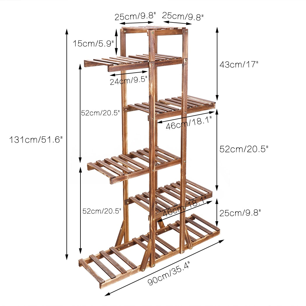 Solid Wood Plant Pot Stand for Indoor and Outdoor SKU 35017