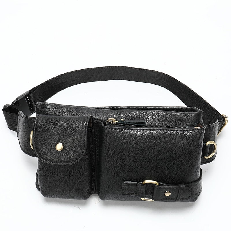 Fashion Waist Bag Leather Fanny Pack for Men 82027