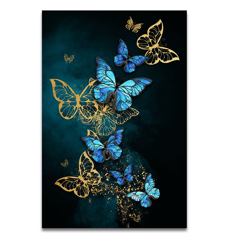 Butterflies in Wonderland Art Print on Canvas