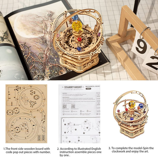 3D Puzzle DIY Wooden Model Music Box