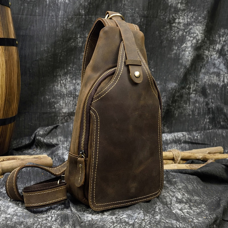 Leather Chest Bag for Men