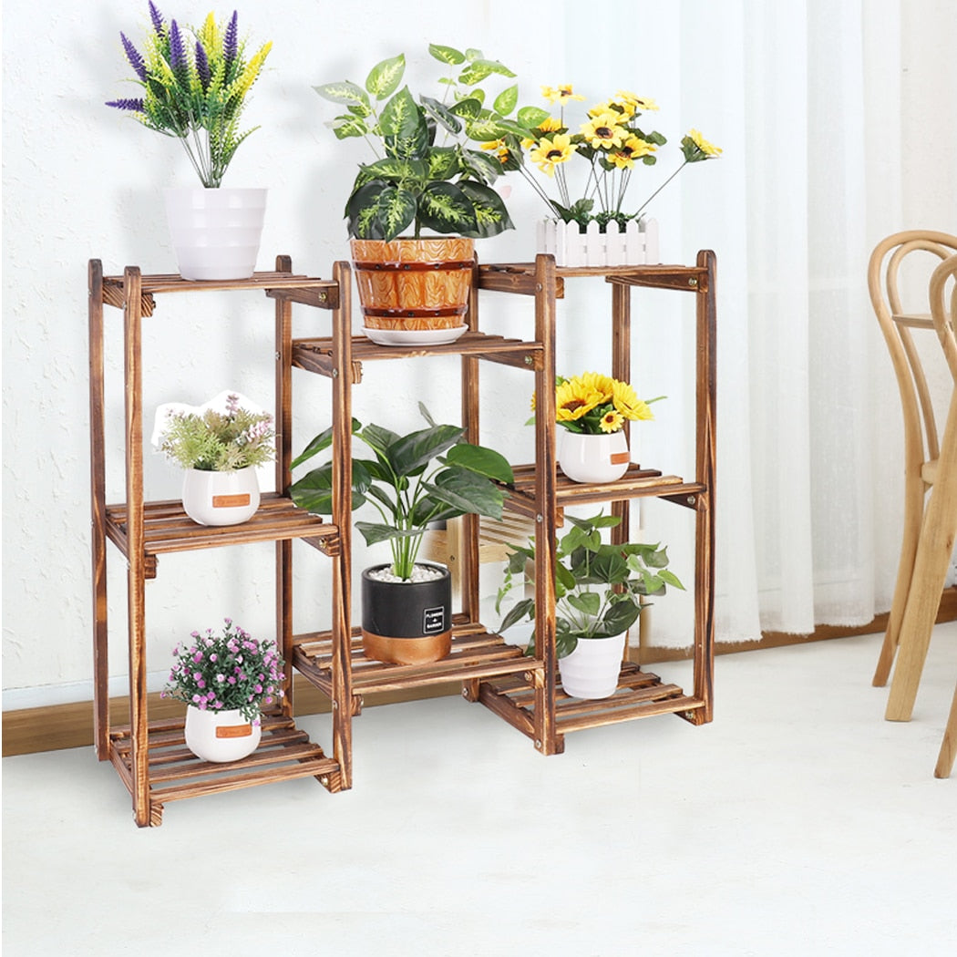 Solid Wood Plant Pot Stand for Indoor and Outdoor SKU 35009