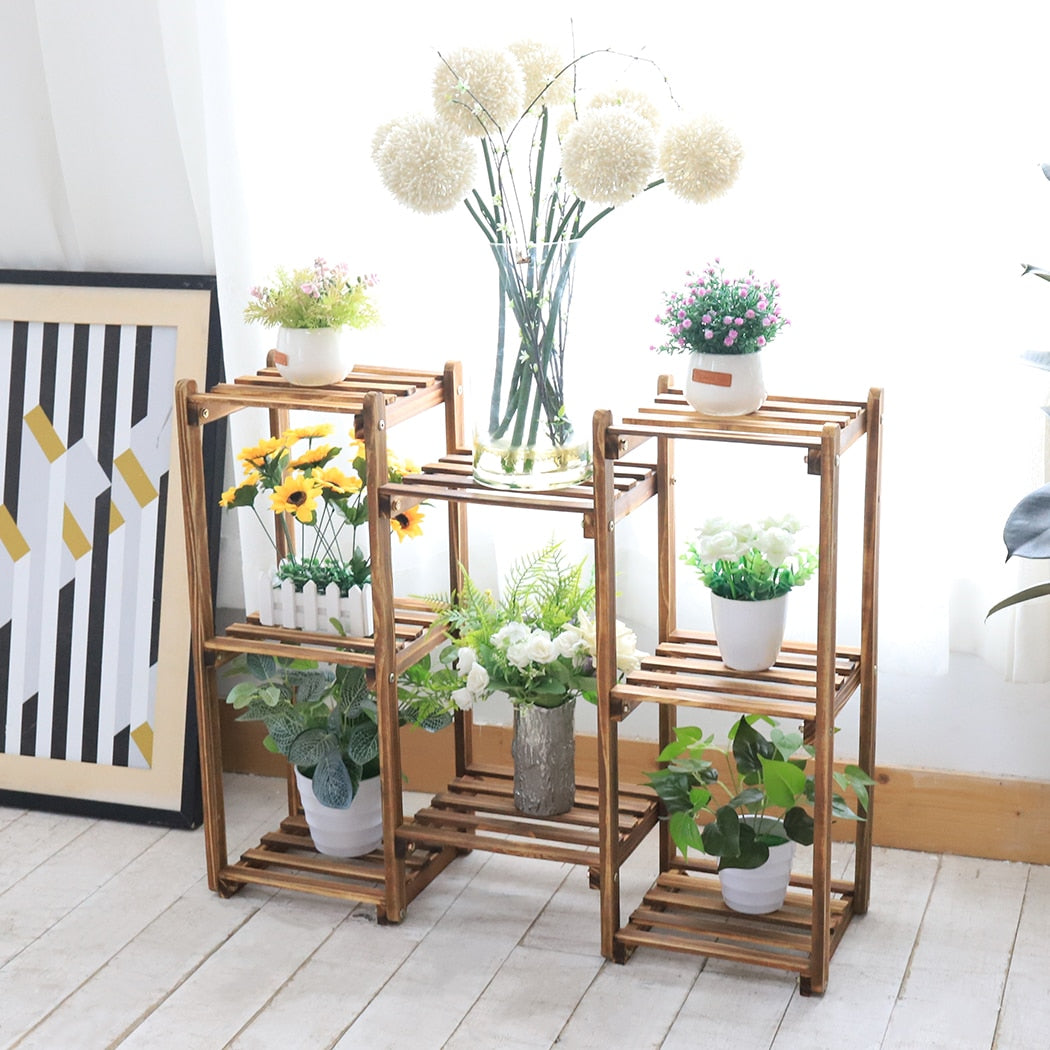 Solid Wood Plant Pot Stand for Indoor and Outdoor SKU 35009