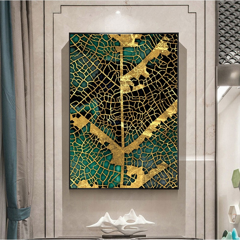 Trunk and Leaf Art Print on Canvas