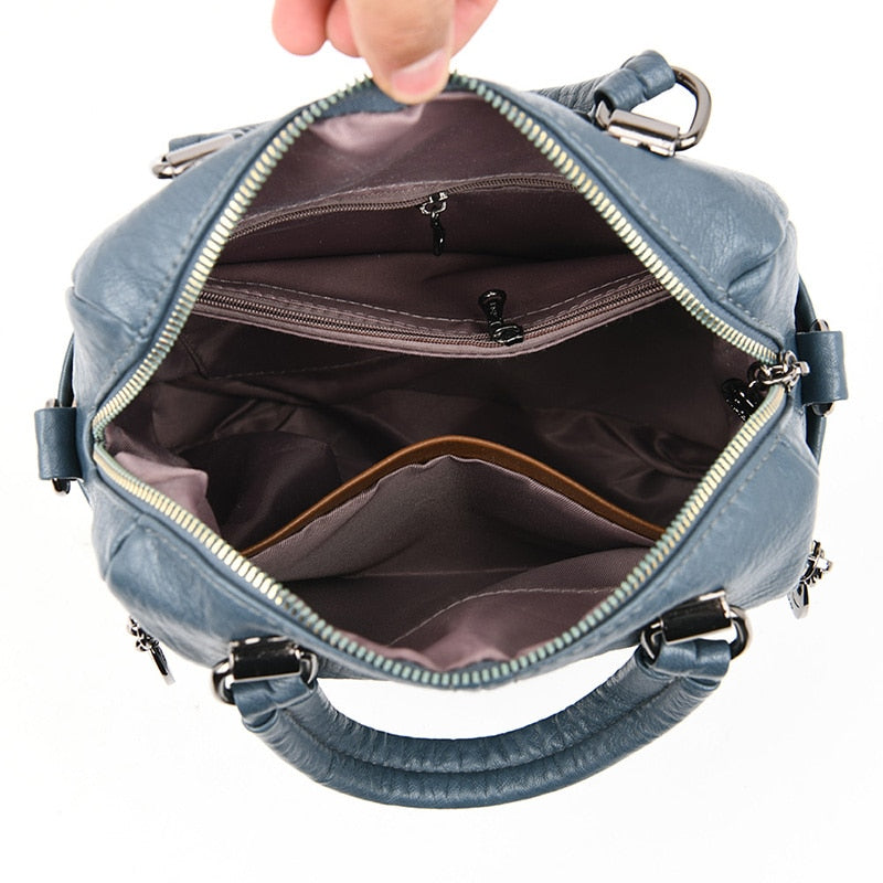 Leather Shoulder Purse Handbag for Women 83005