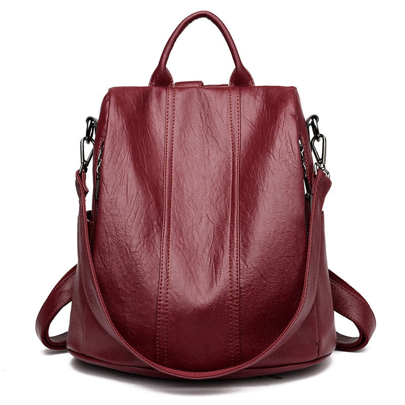Cute Bookbag Leather Backpack Purse for Women 82037