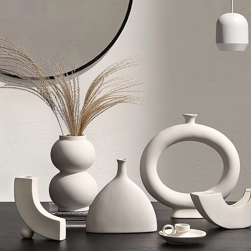 Nordic Ceramic Vases for Dried Flowers