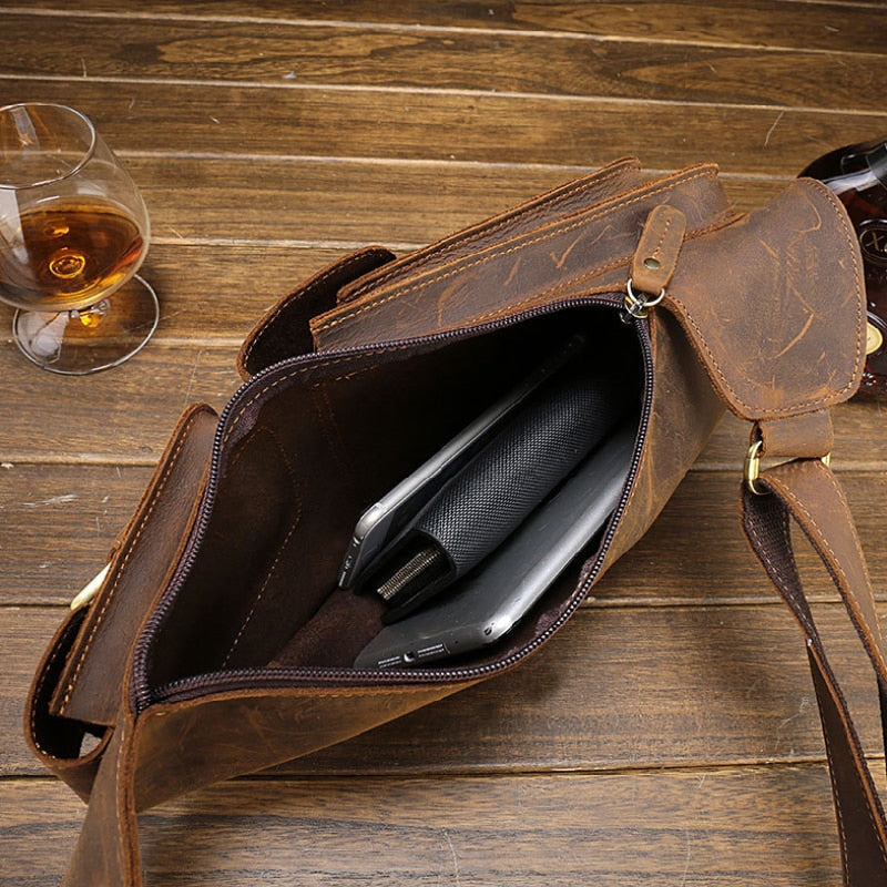 Leather Chest Bag for Men