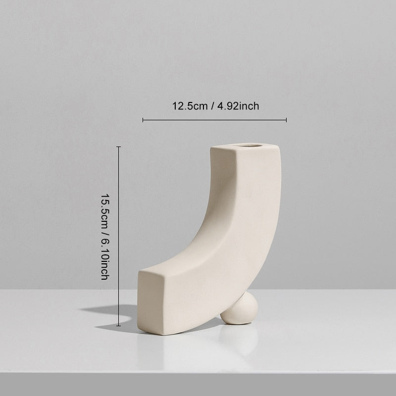 Nordic Ceramic Vases for Dried Flowers