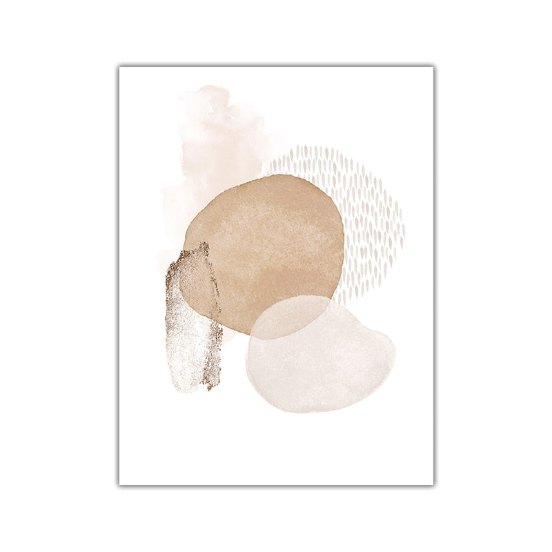 Modern Pink Geometric Art Print on Canvas