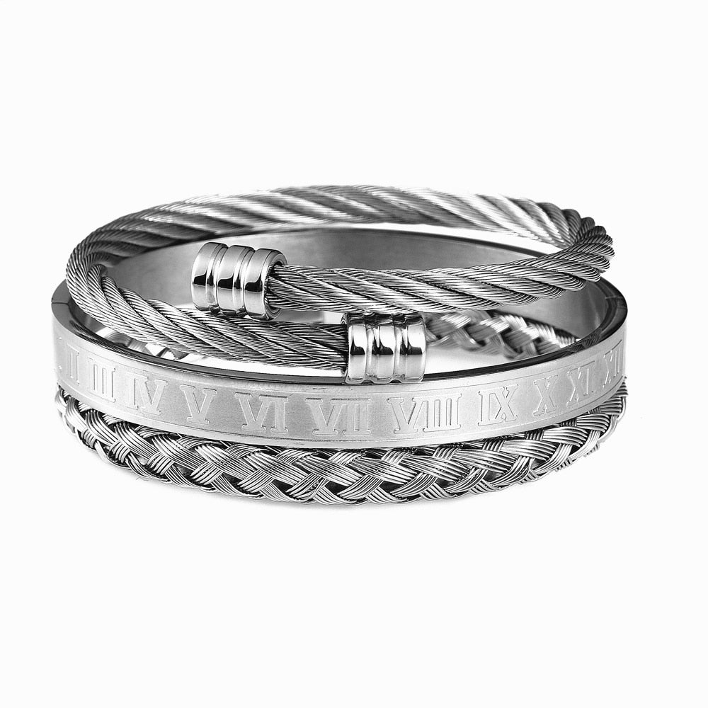 Stainless Steel Charm Bracelet for Men