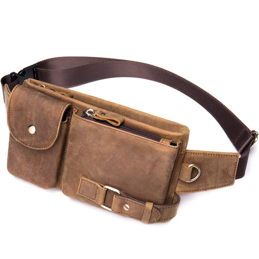 Fashion Waist Bag Leather Fanny Pack for Men 82027
