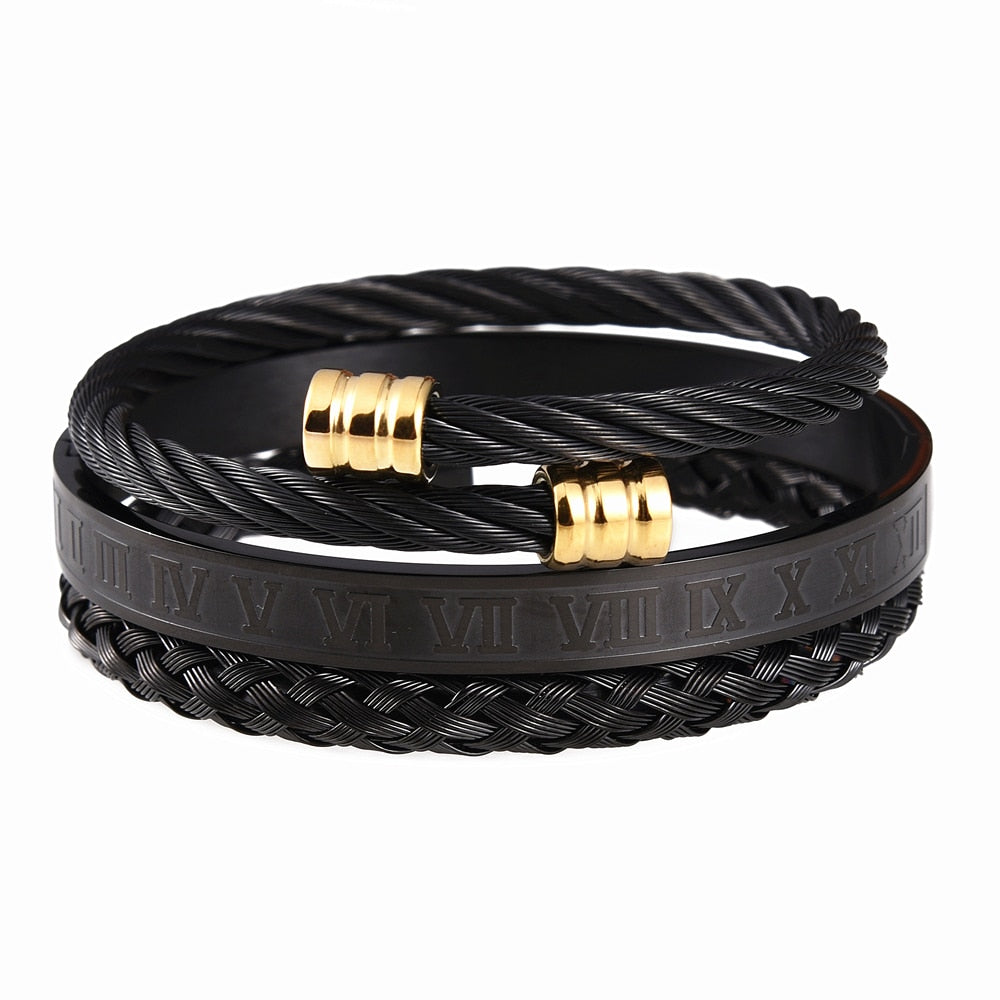 Stainless Steel Charm Bracelet for Men