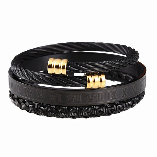 Stainless Steel Charm Bracelet for Men