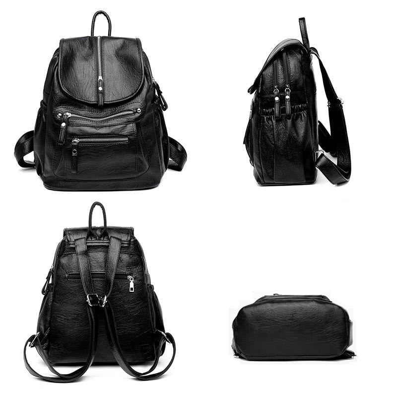 Cute Bookbag Leather Backpack Purse for Women 82036