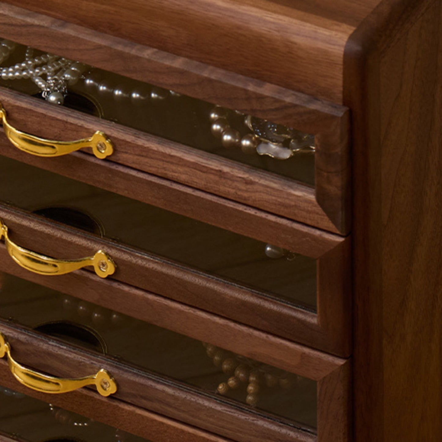Large Wooden Jewelry Organizer with Drawers SKU 21146