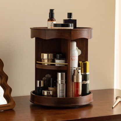 Wooden Rotatable Makeup and Cosmetic Organizer SKU 53008